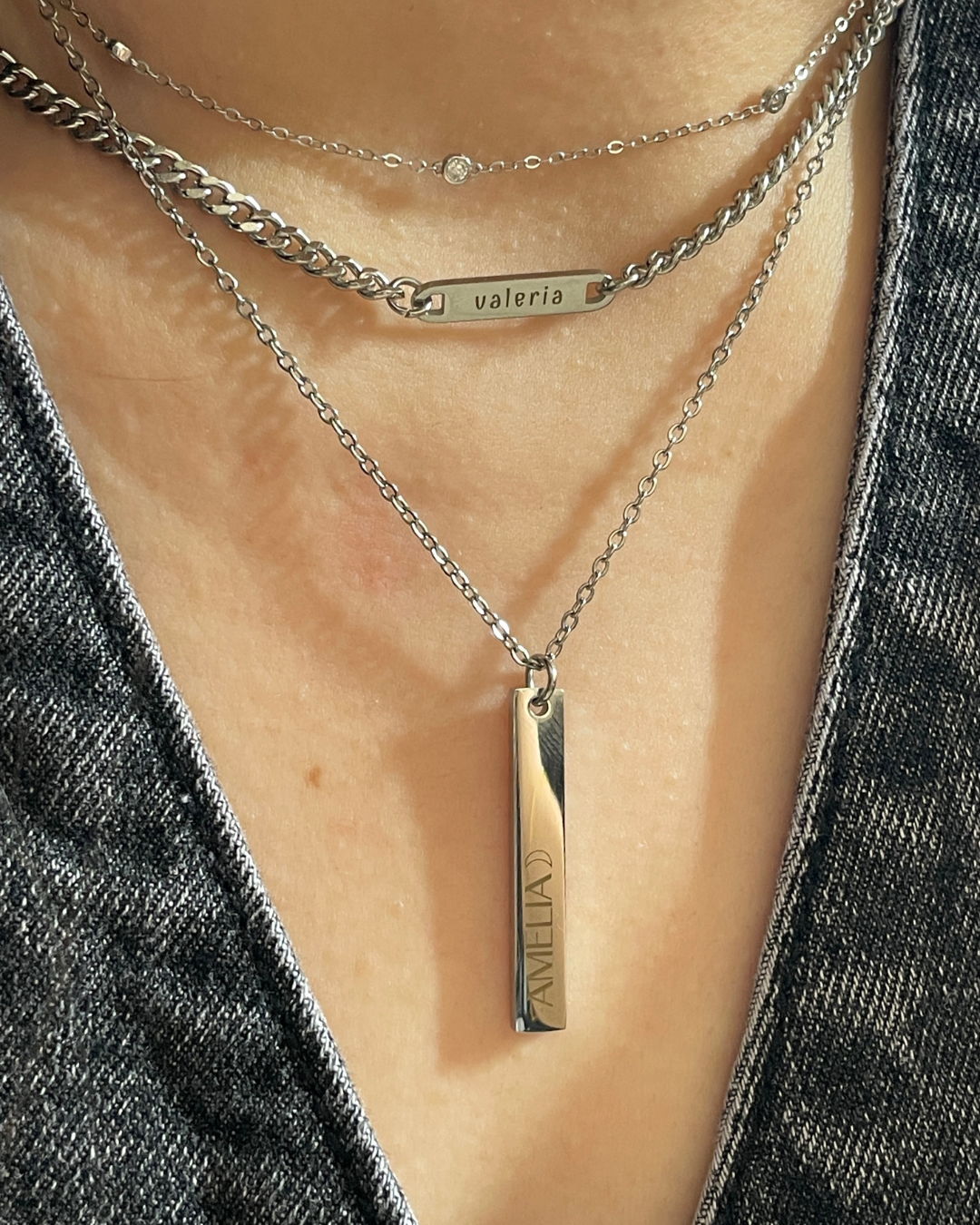 Vertical custom necklace