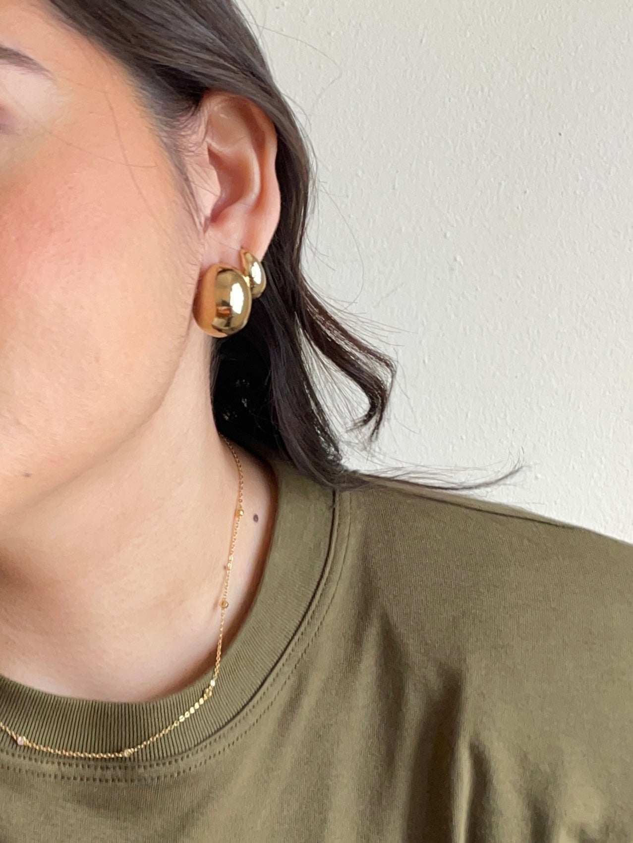 Louisa chunky huggie earrings