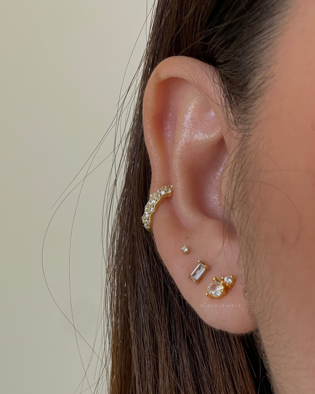 Bundle set: Dot huggies + sparkle stud earrings (save $9)