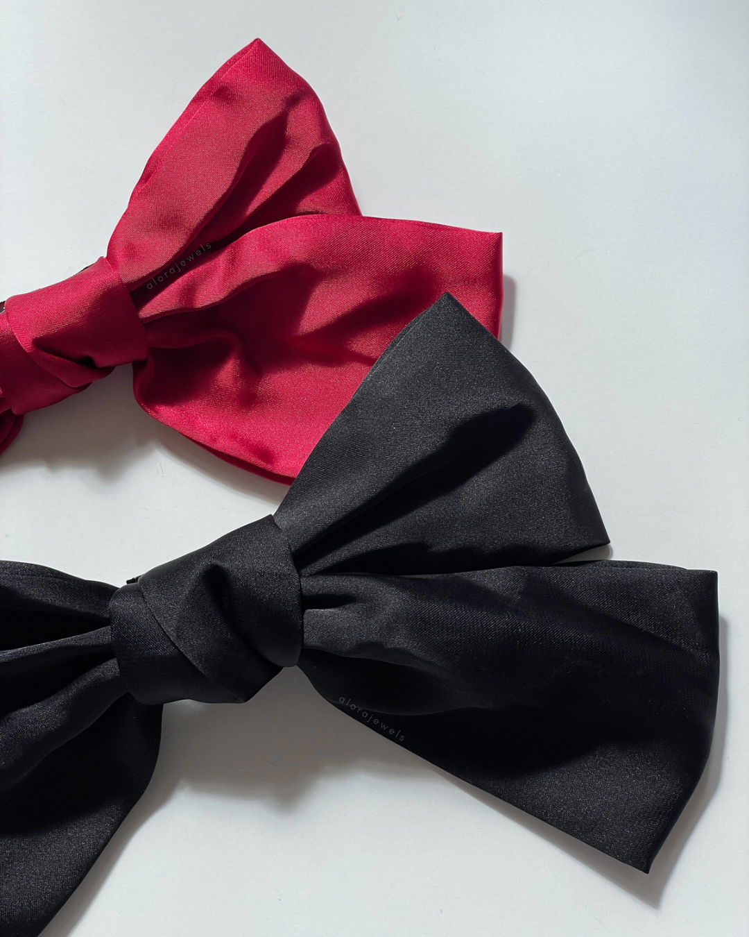 Elegant coquette satin bow | hair clip