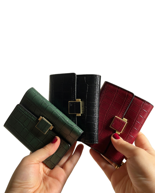 Olivia wallet | red, black & green