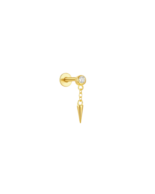 Single earring: punk stud | flat back