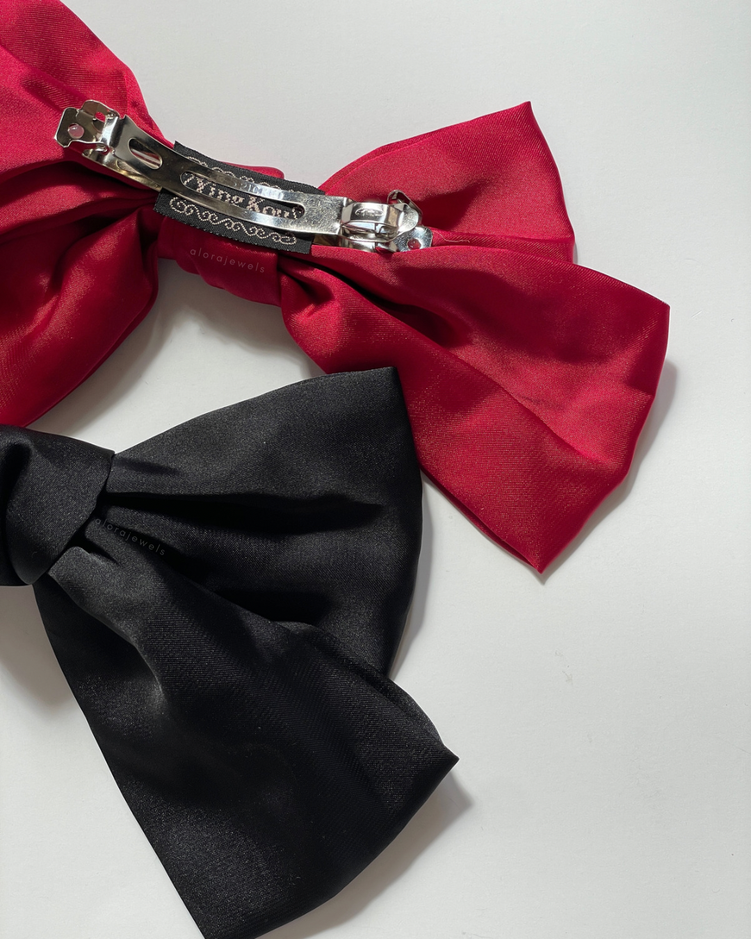 Elegant coquette satin bow | hair clip