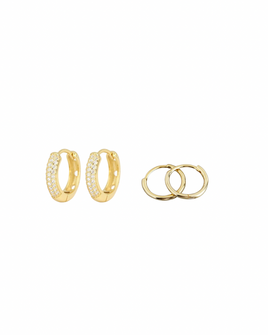 Bundle set: 10mm huggie earrings | gold (save $10)