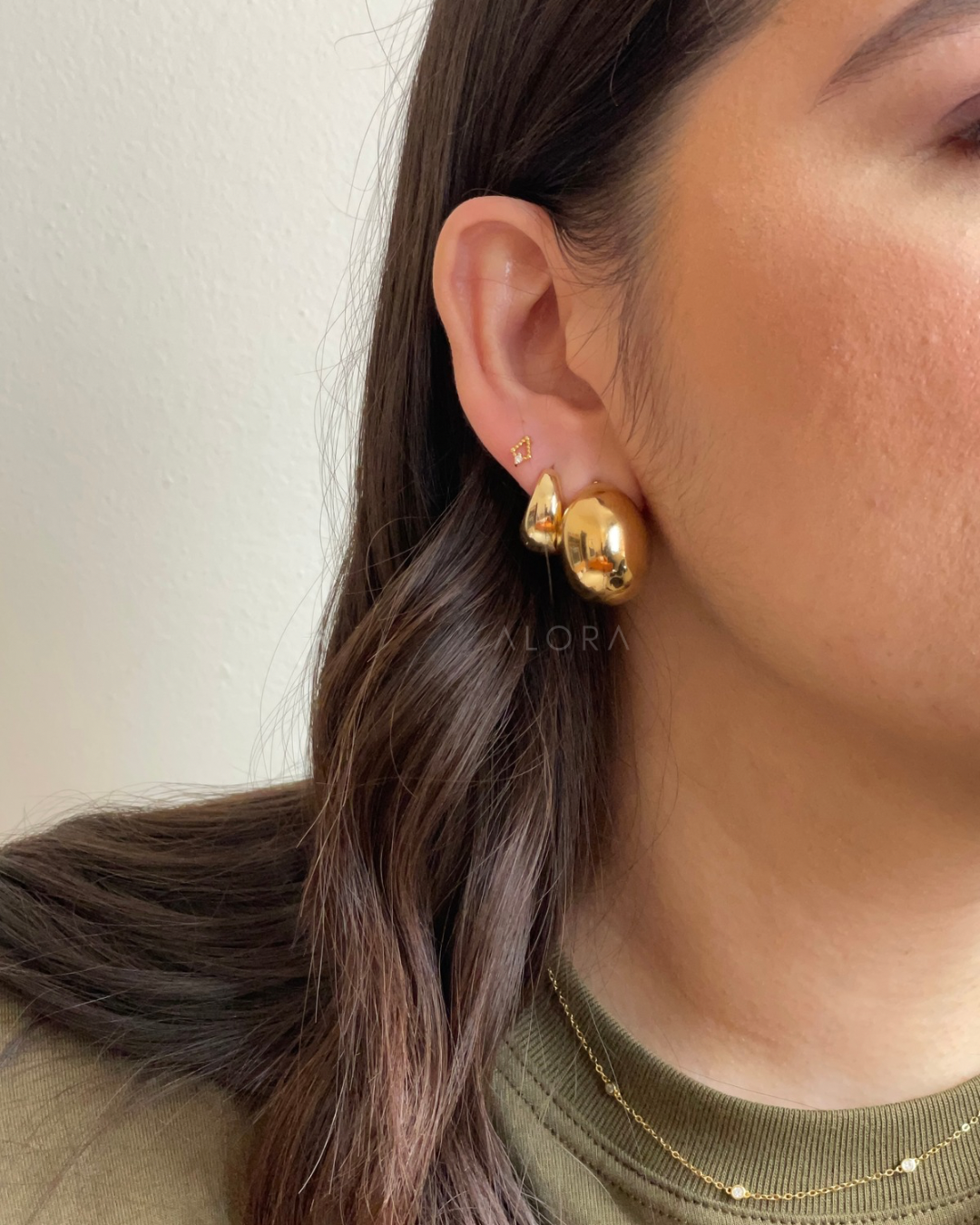 Half circle chunky earrings