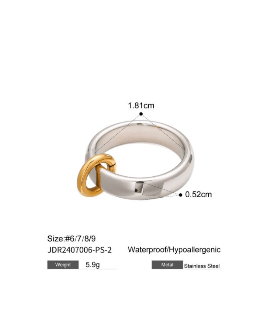 Two tone ring | size: 7 & 8