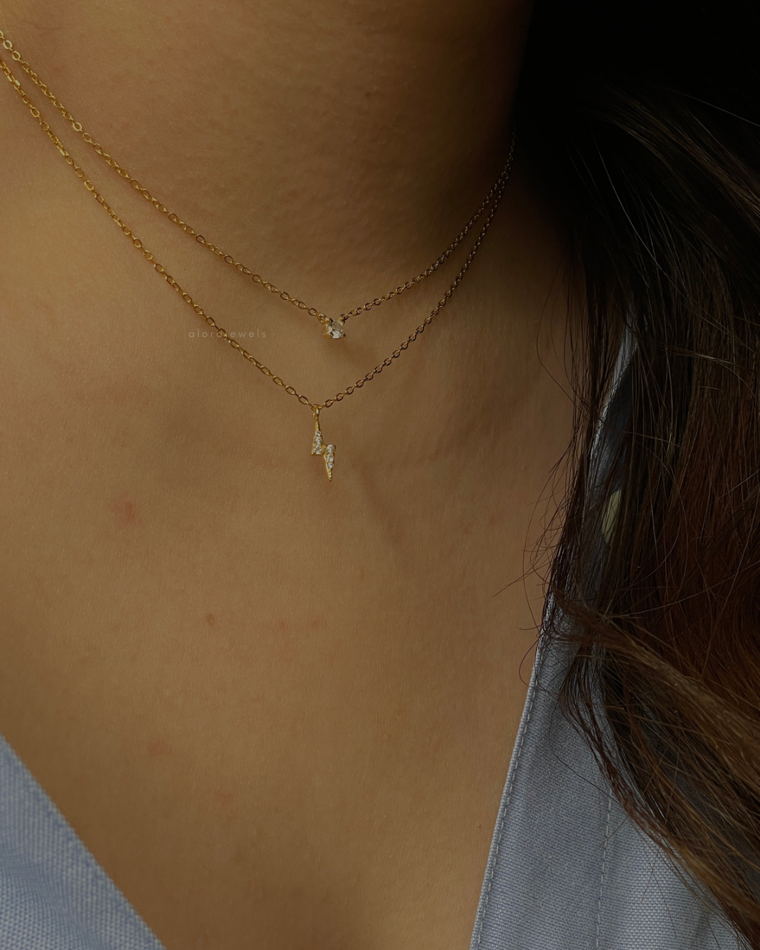 Dainty ray necklace