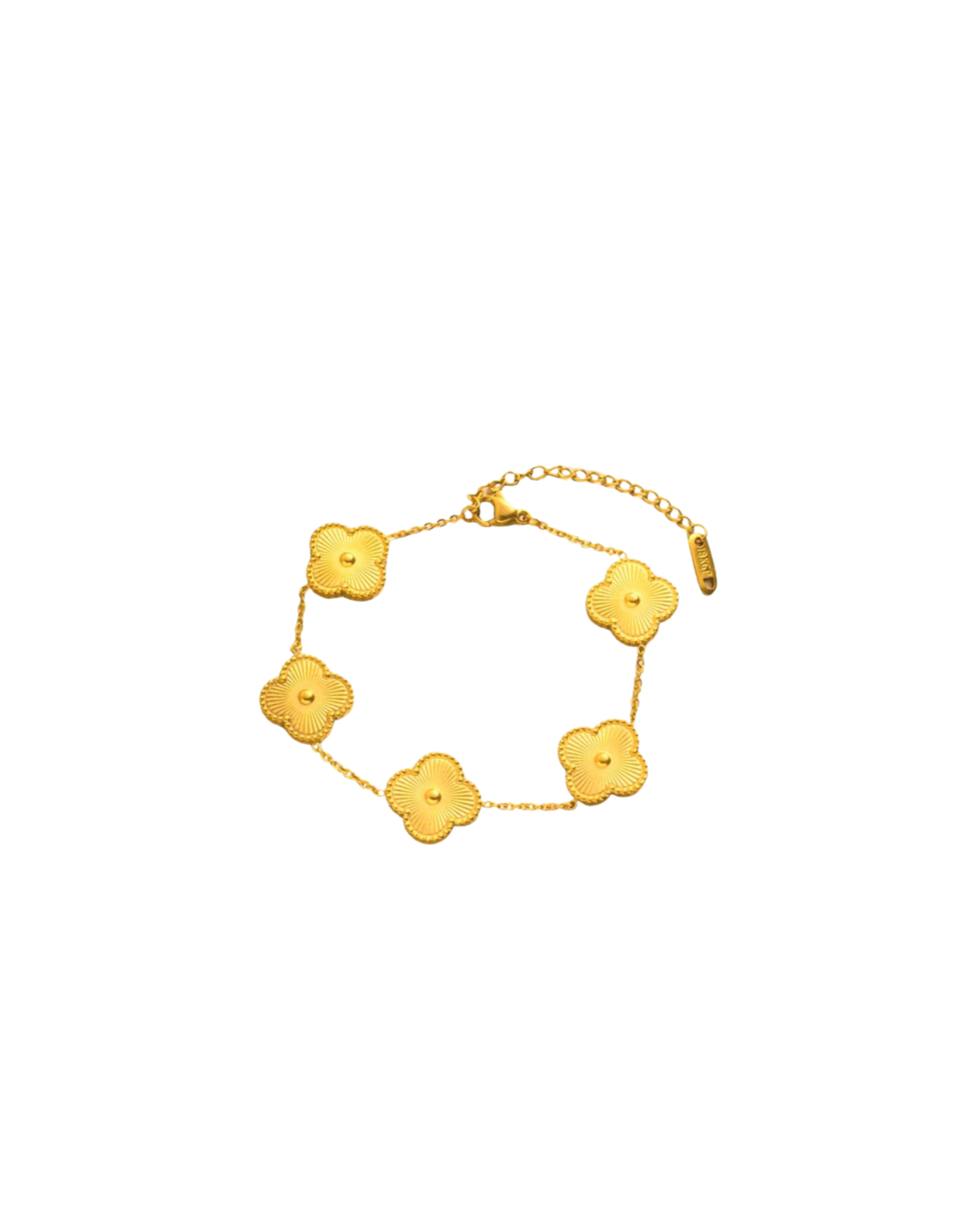 Gold clover bracelet