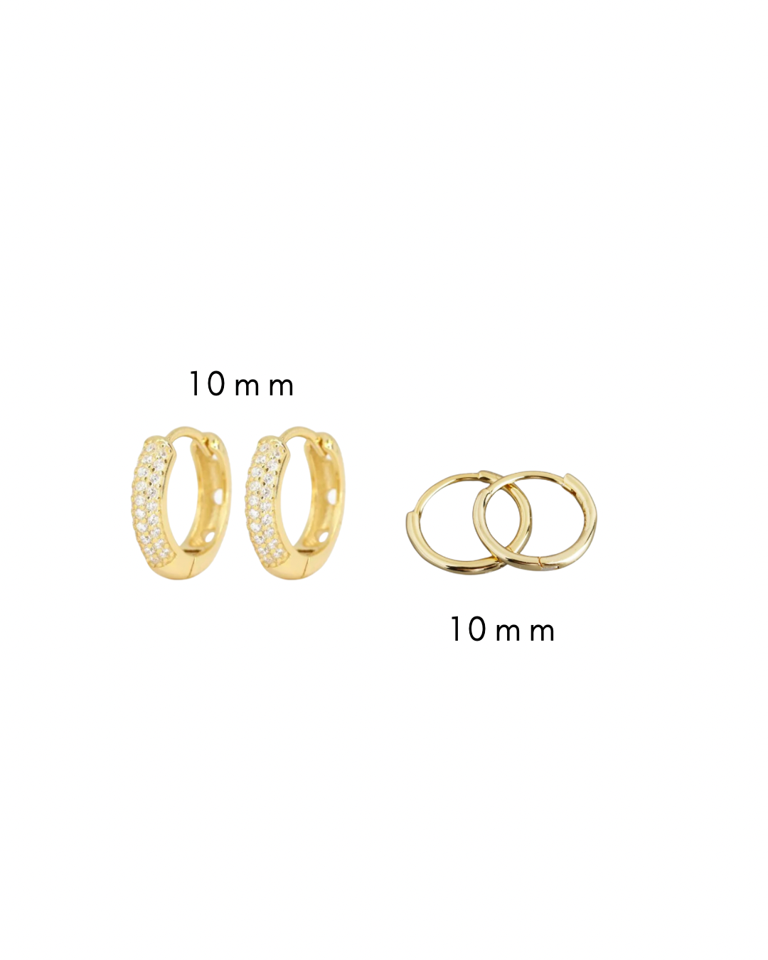 Bundle set: 10mm huggie earrings | gold (save $10)