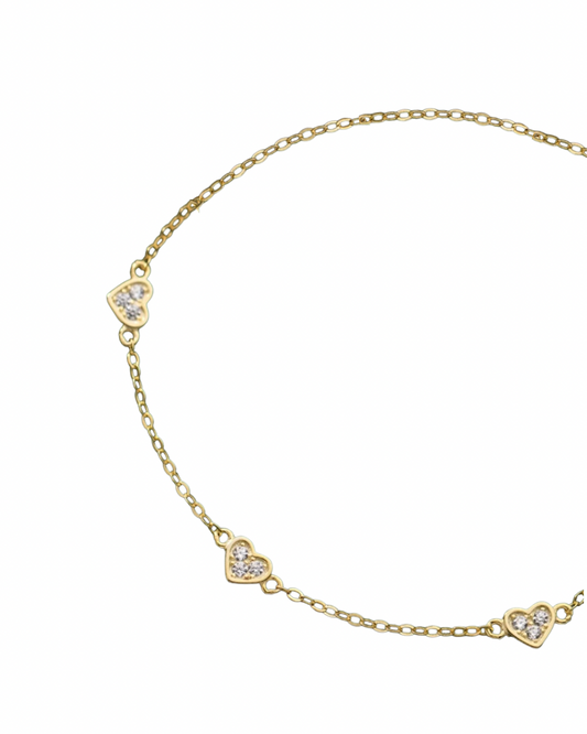 Lovely dainty bracelet | hearts