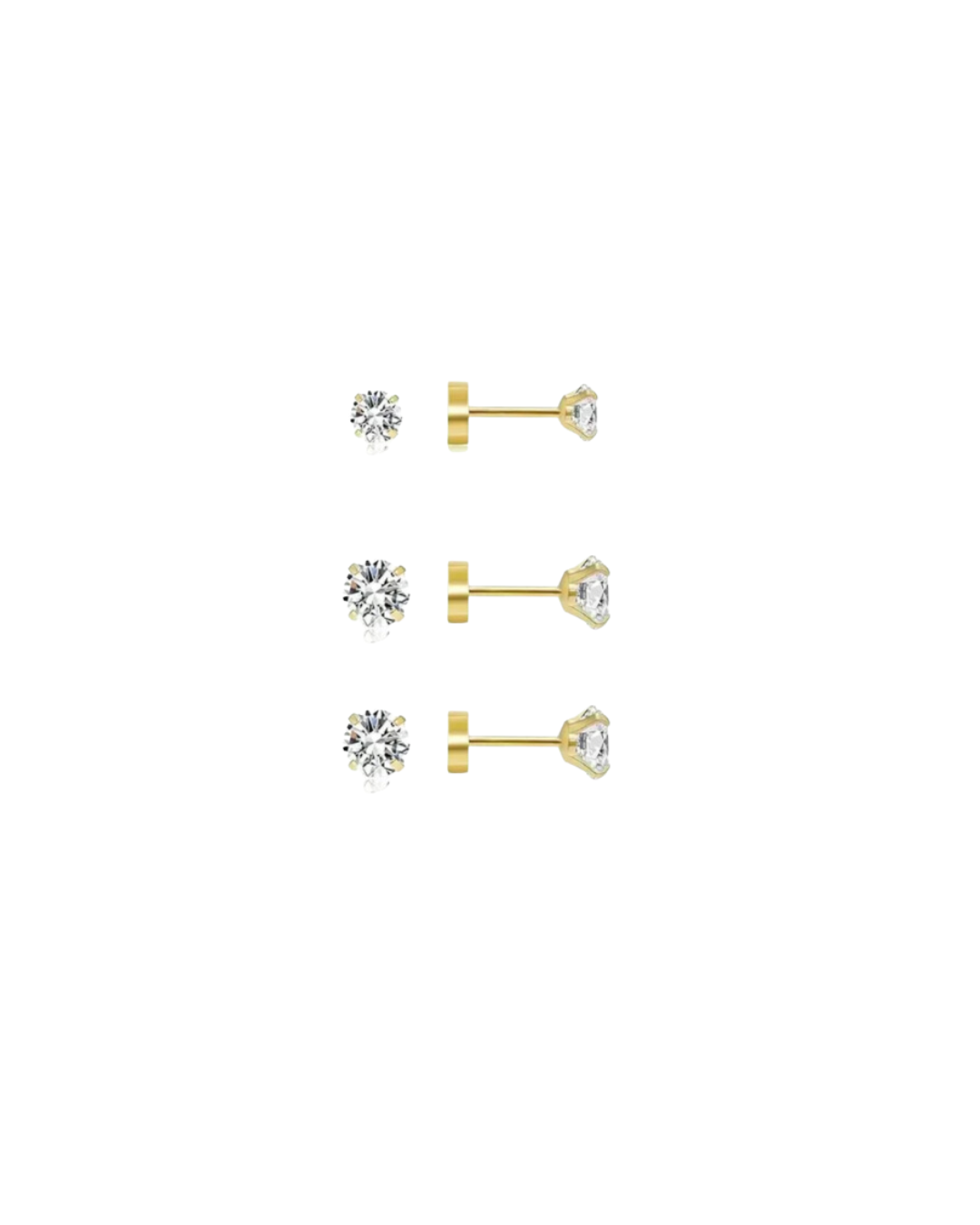 Trio set: sparkle studs earrings (save $6)