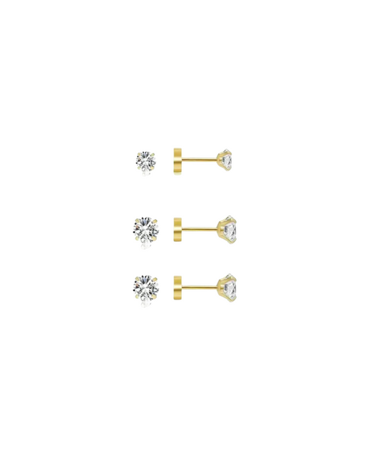 Trio set: sparkle studs earrings (save $6)