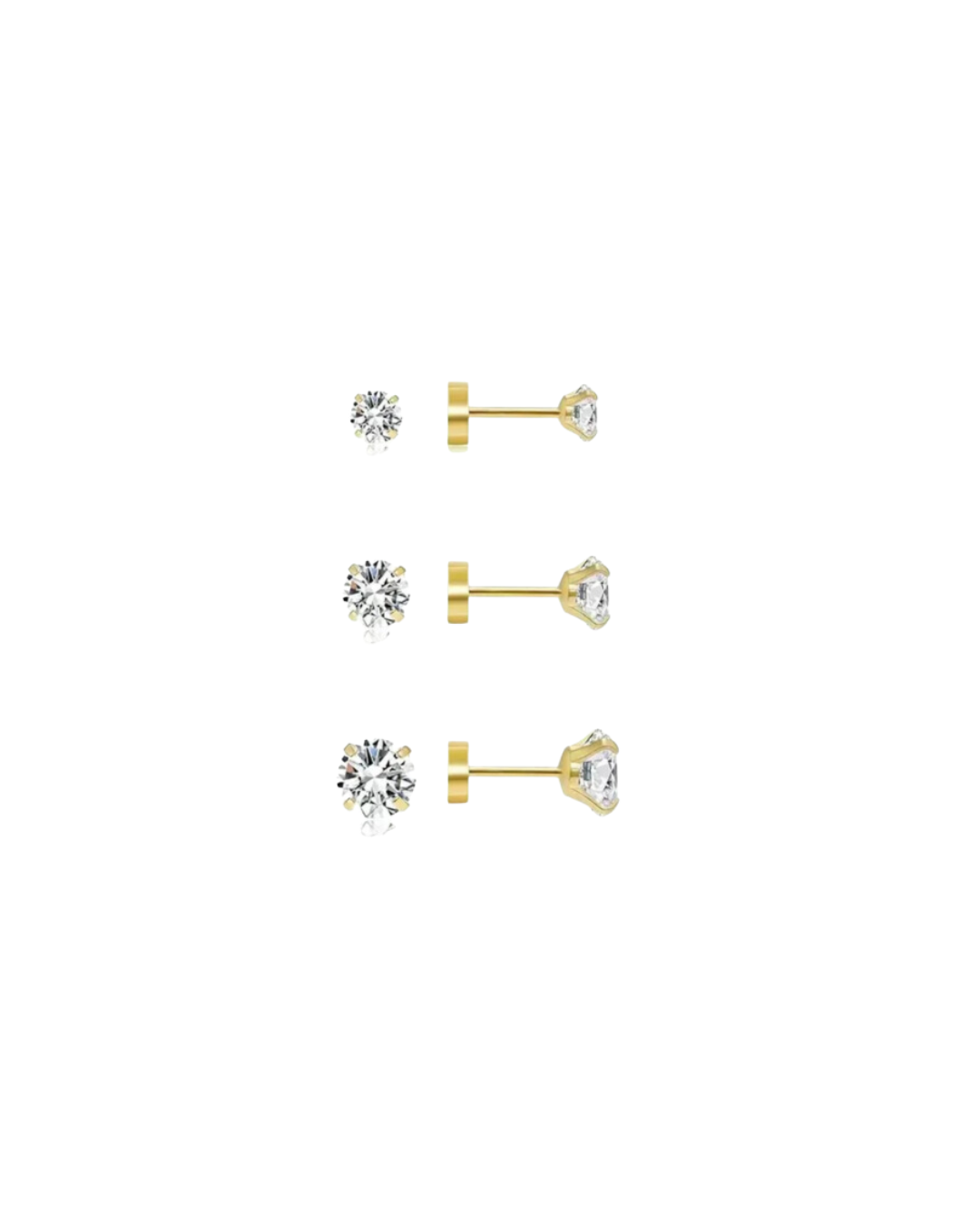 Trio set: sparkle studs earrings (save $6)