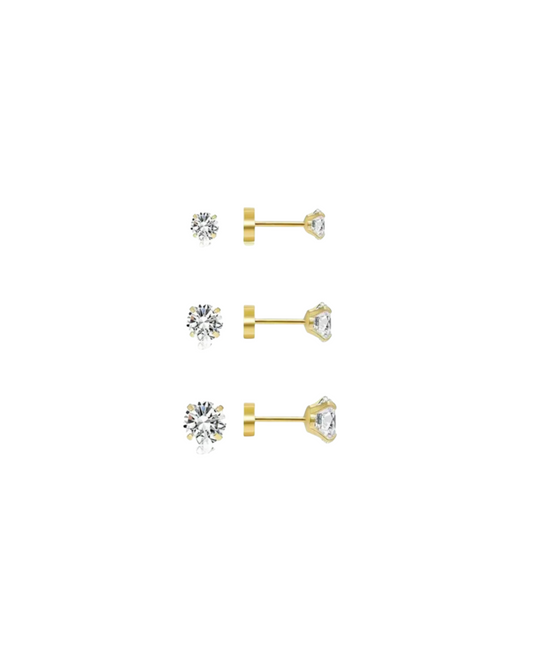 Trio set: sparkle studs earrings (save $6)