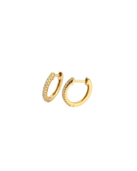 Camille gold huggie earrings | 9mm | C06