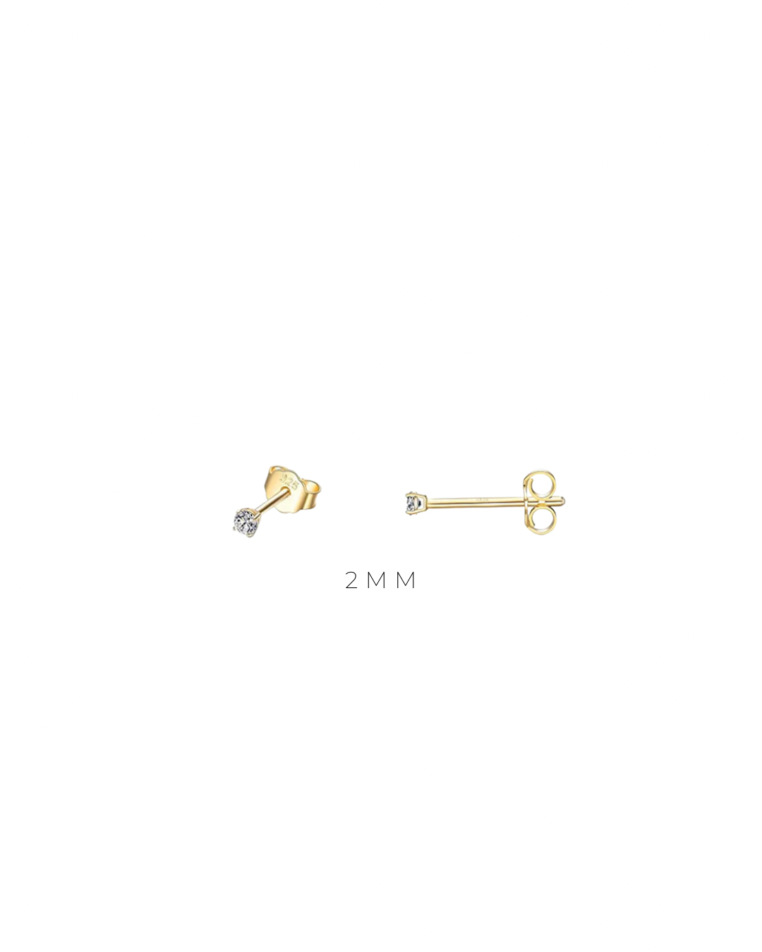 Gold diamond studs