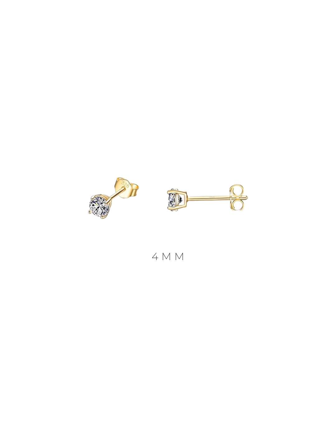 Gold diamond studs