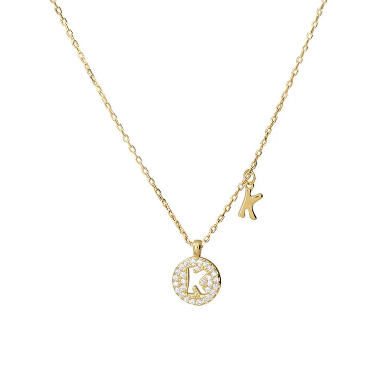 Initial dainty necklace