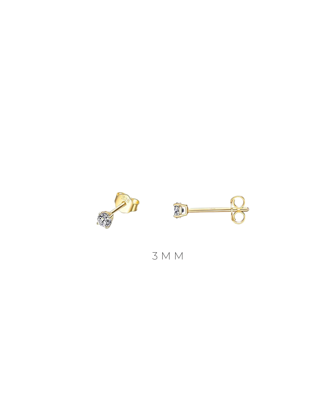 Gold diamond studs