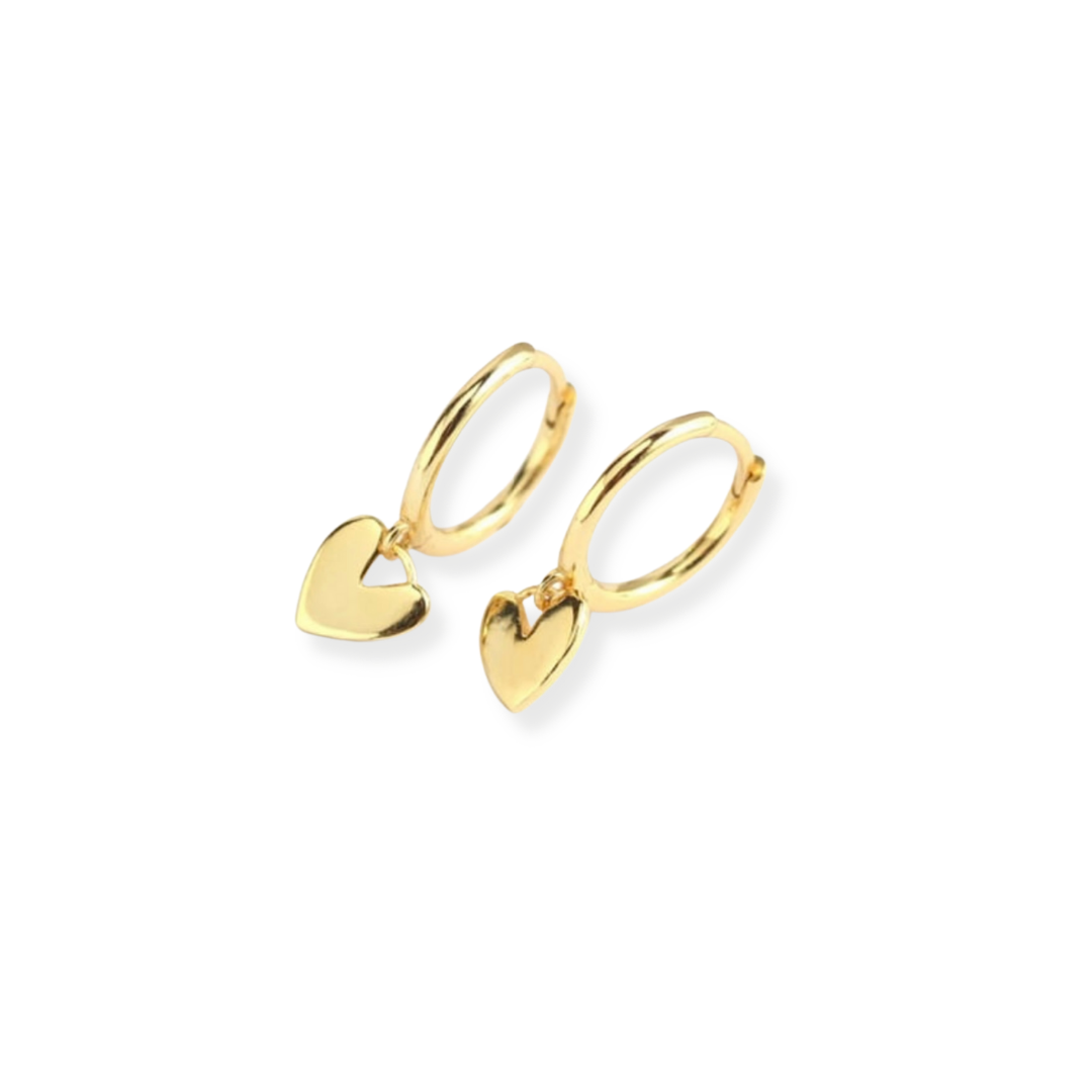 Heart huggie earrings | C05