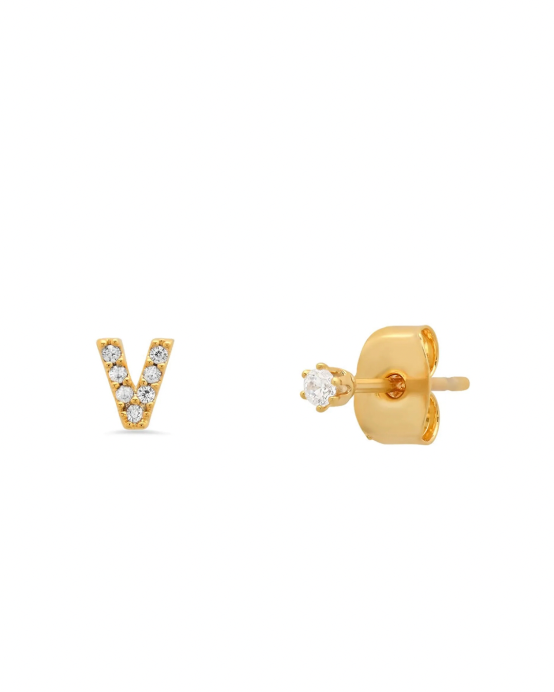 The perfect initial stud earring